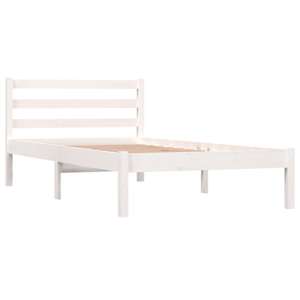 Rám postele masivní borovice 90 x 190 cm bílý Single - obrázek 3