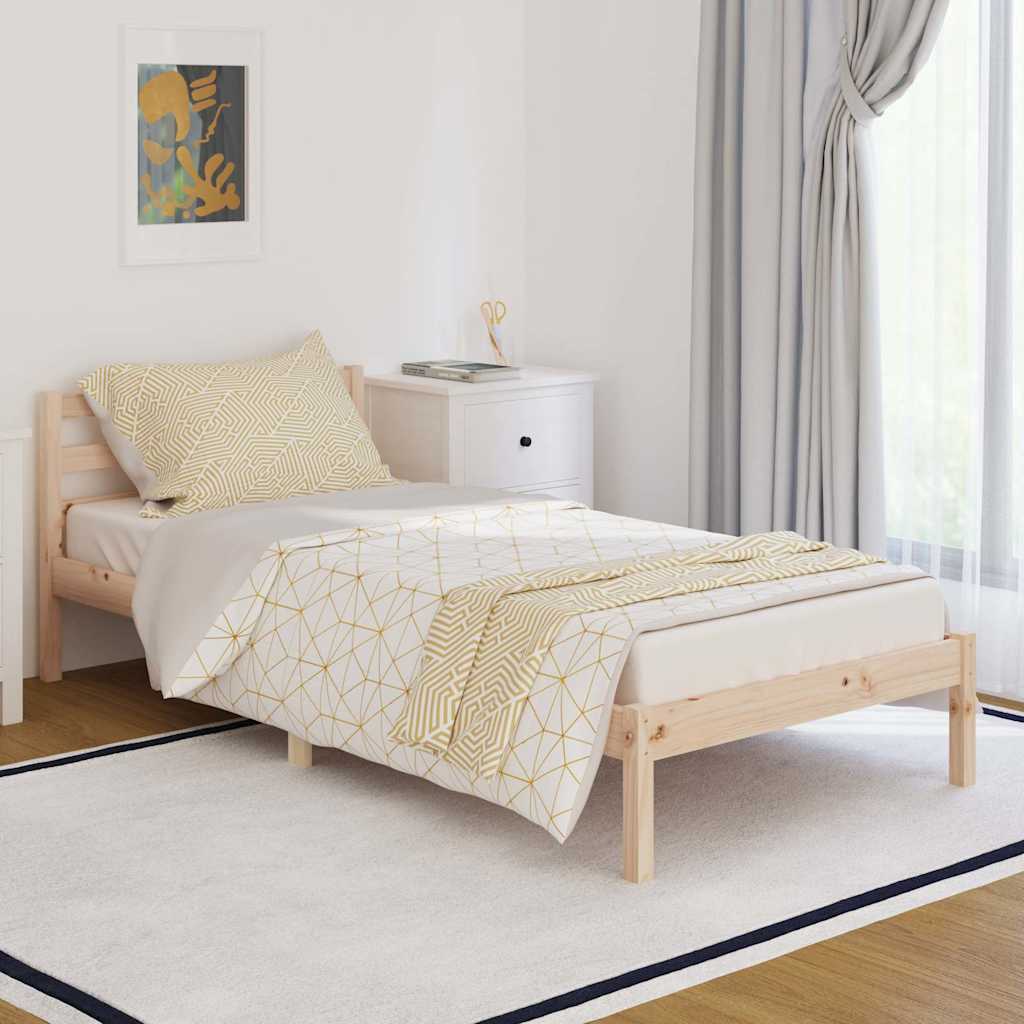 vidaXL Rama ��ka, lite drewno sosnowe, 90 x 200 cm