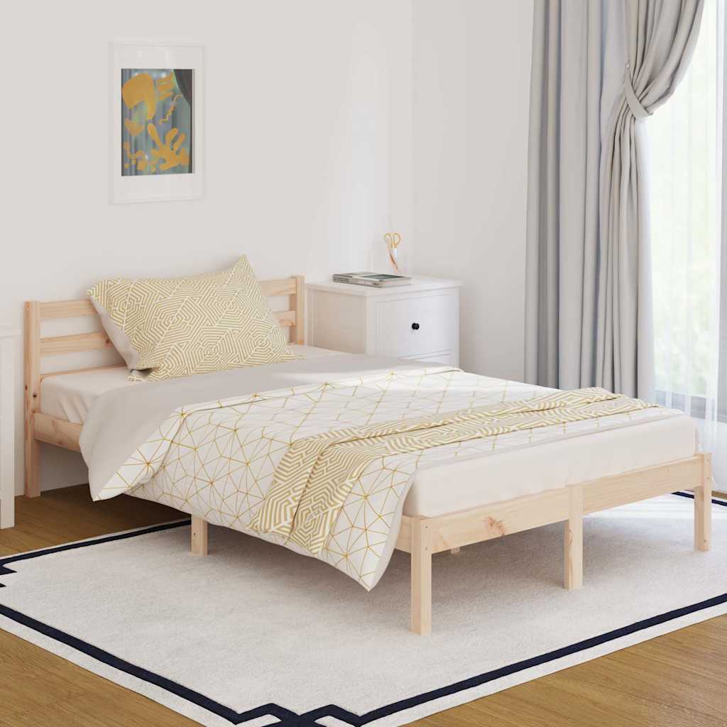 vidaXL Rama ��ka, lite drewno sosnowe, 120 x 200 cm