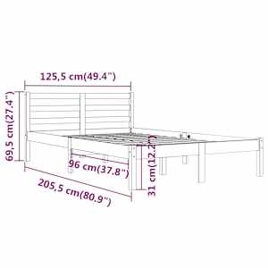 Rám postele masivní borové dřevo 120 x 200 cm bílý - obrázek 8