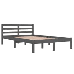 vidaXL Bed Frame without Mattress Solid Wood Pine 120x200cm Grey