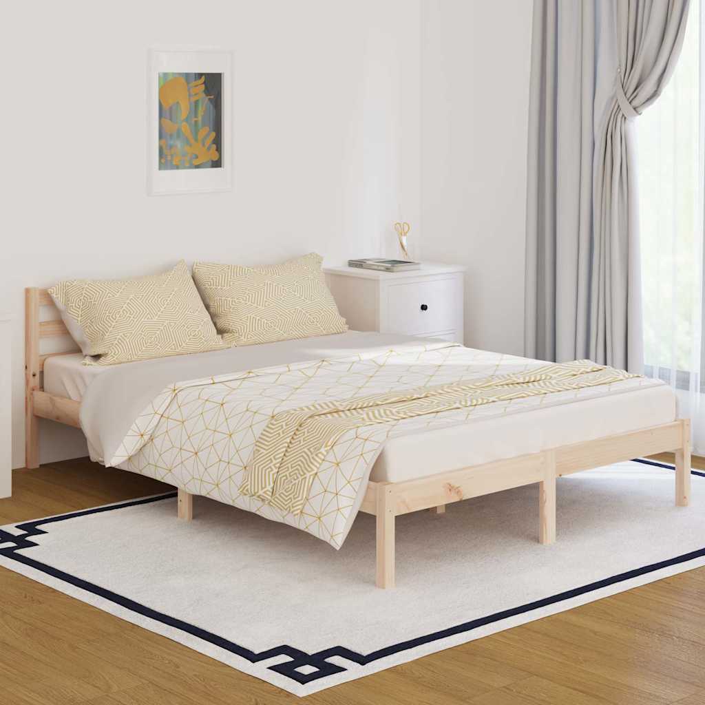 vidaXL Rama ��ka, lite drewno sosnowe, 140x200 cm