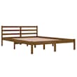 Telaio Letto 140x200 Cm VidaXL - Tessuto Marrone Scuro, Con Doghe In Compensato, Senza Materasso