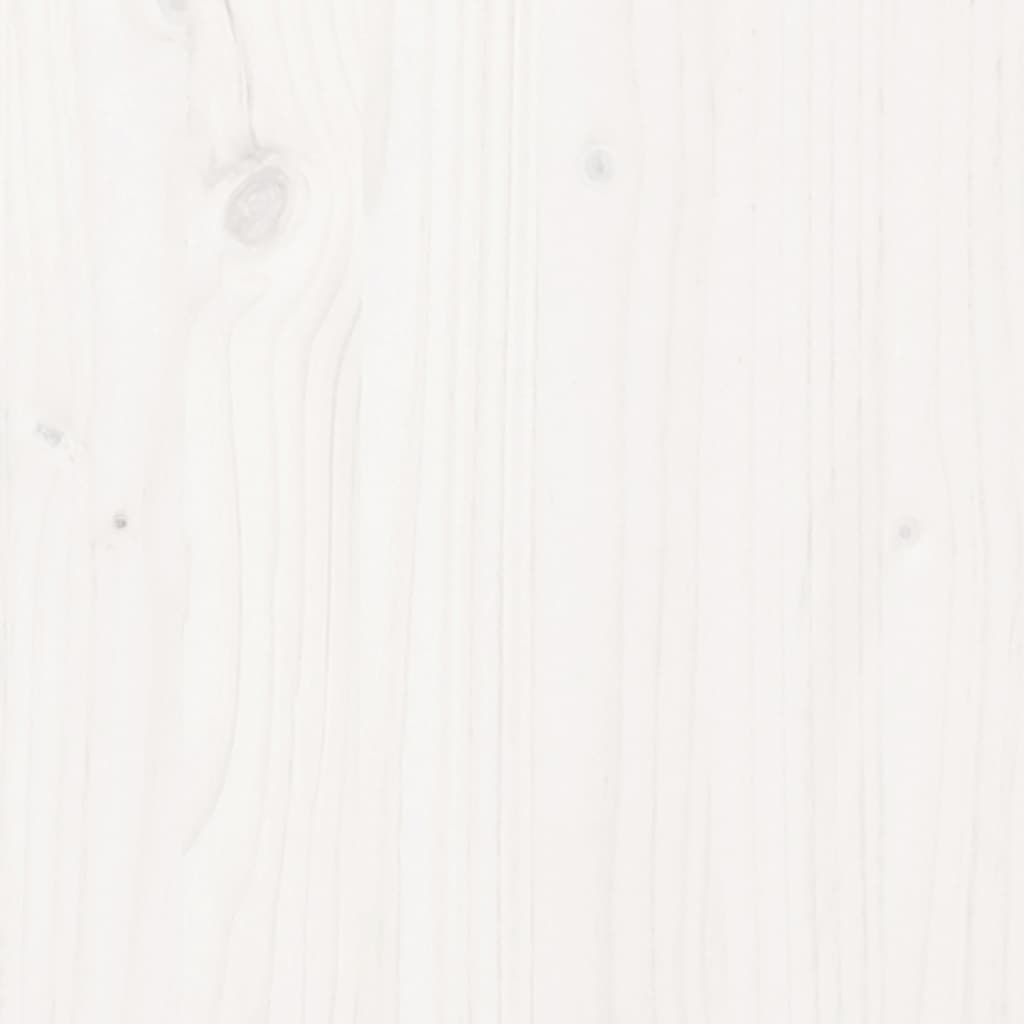 Cadru de pat King Size 5FT, alb, 150x200 cm, lemn masiv de pin