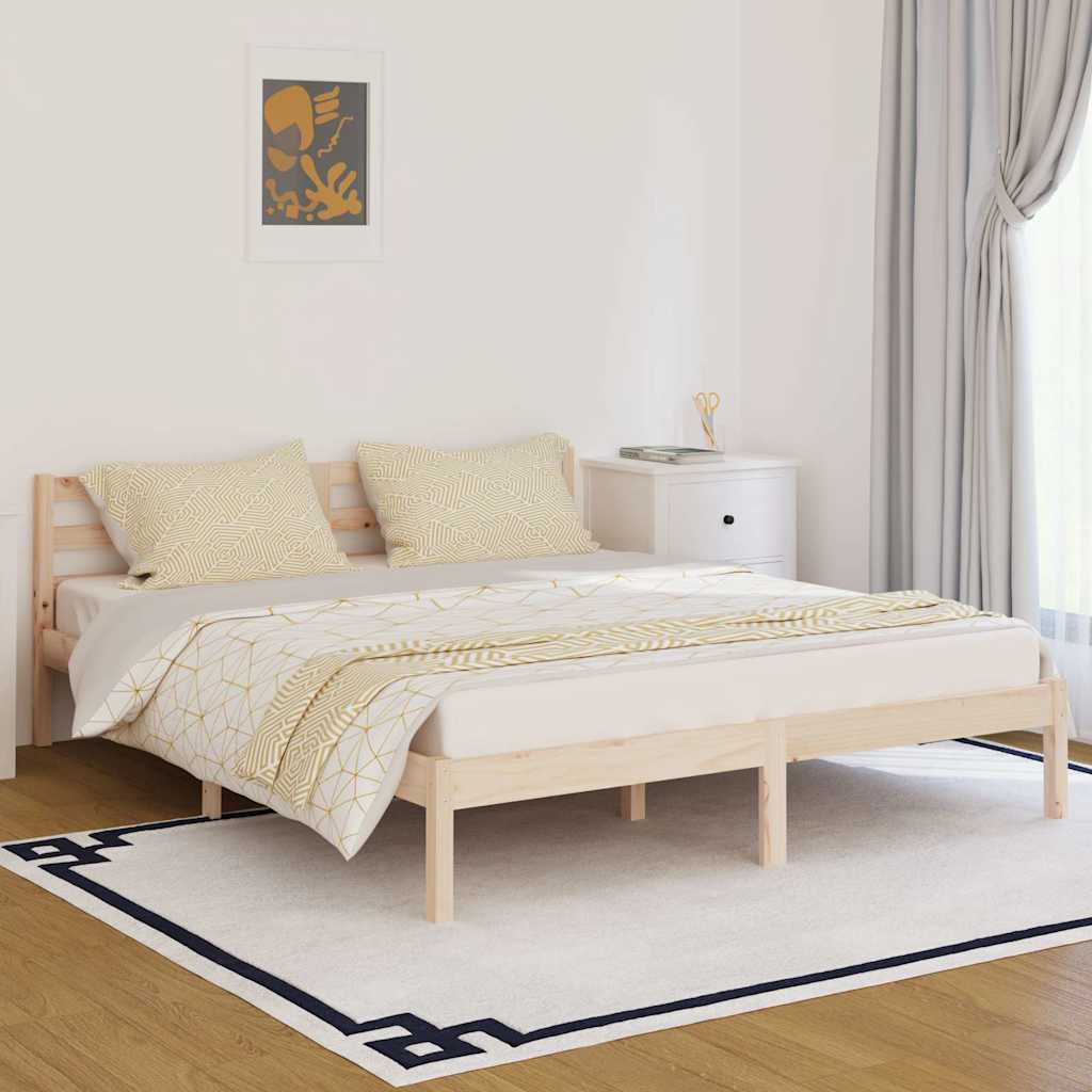 vidaXL Rama ��ka, lite drewno sosnowe, 160 x 200 cm