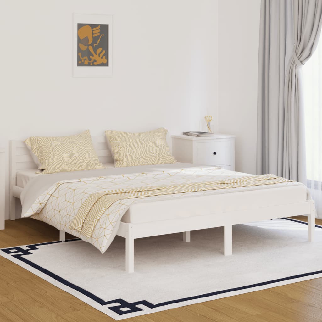 Sofá cama madera maciza de pino blanco 160x200 cm