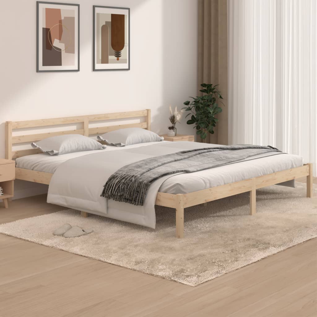 Cadre de lit Bois de pin massif 180x200 cm Super King