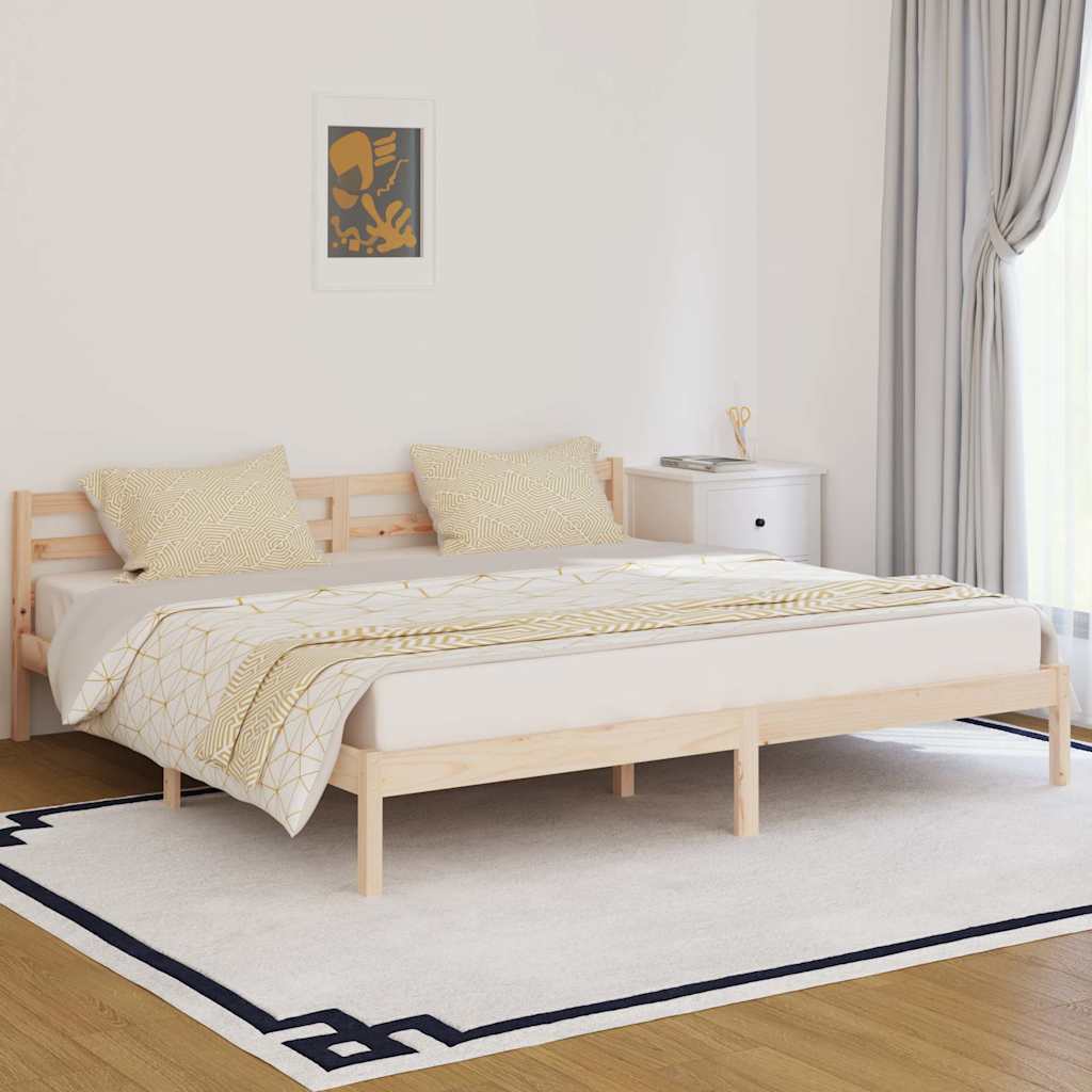 vidaXL Rama ��ka, lite drewno sosnowe, 200 x 200 cm