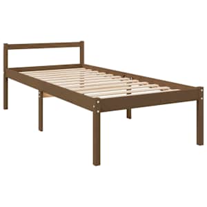 vidaXL Seniorseng honningbrun 75x190 cm heltre furu