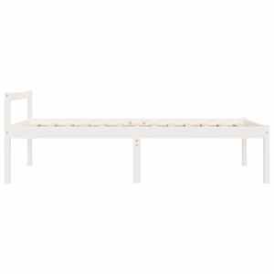Postel pro seniory bílá 90 x 200 cm masivní borovice - obrázek 5