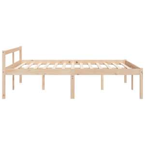 Postel pro seniory 150 x 200 cm King Size masivní borovice - obrázek 5