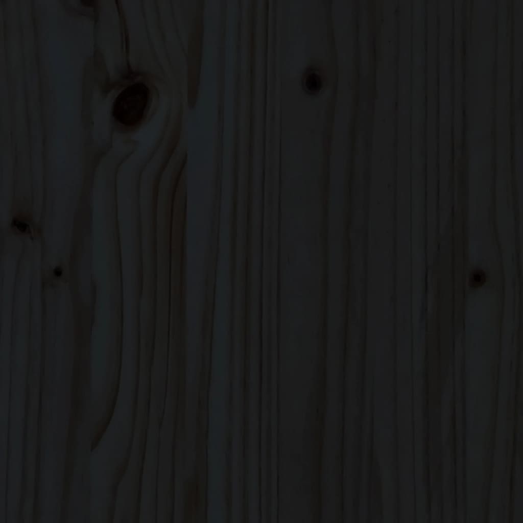 King Size fekete tömör fenyőfa ágy időseknek 150 x 200 cm 