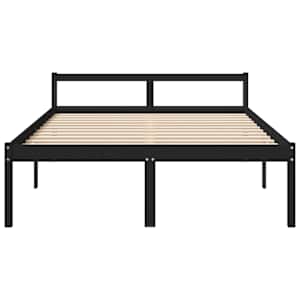 Postel pro seniory černá 150x200 cm King Size masivní borovice - obrázek 4
