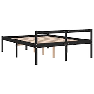 Postel pro seniory černá 150x200 cm King Size masivní borovice - obrázek 6
