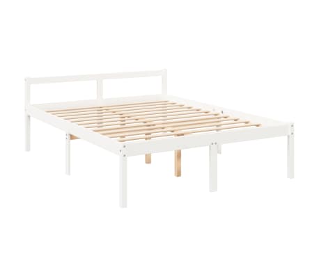 vidaXL Seniorseng hvit 160x200 cm heltre furu