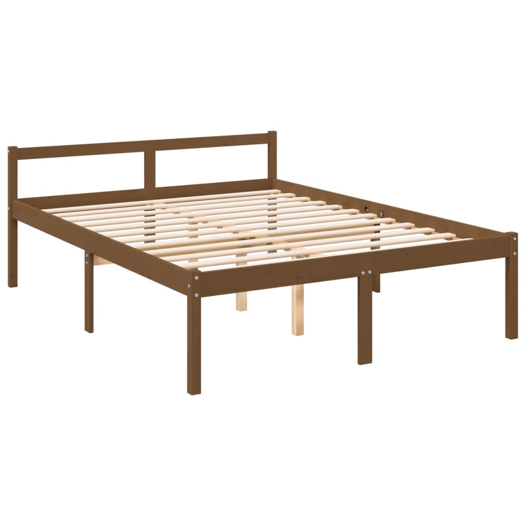 vidaXL Bedframe massief grenenhout honingbruin 160x200 cm