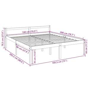 Postel pro seniory 180 x 200 cm Super King Size borovice - obrázek 10