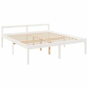Postel pro seniory bílá 180 x 200 cm Super King Size borovice - obrázek 3
