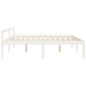 Postel pro seniory bílá 180 x 200 cm Super King Size borovice - obrázek 5