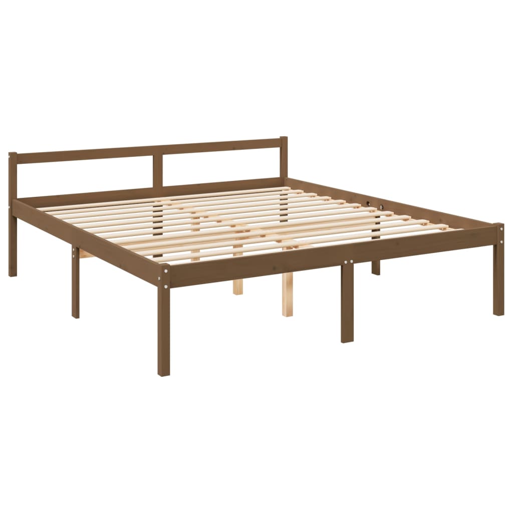 

vidaXL Bedframe grenenhout honingbruin 180x200 cm 6FT super king