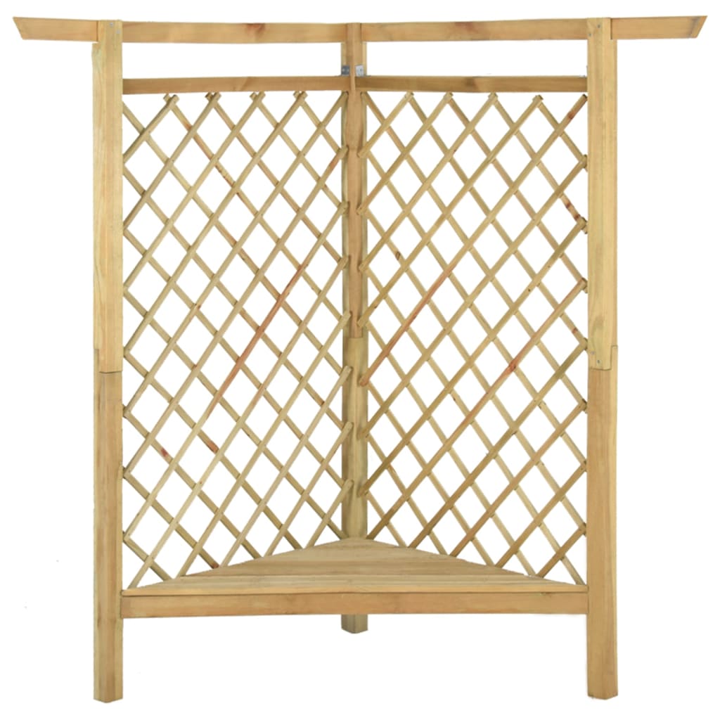 vidaXL Hoekpergola met bank 166x81x174 cm geïmpregneerd grenenhout