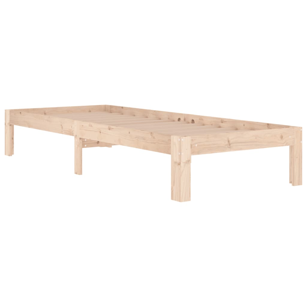 vidaXL Bedframe massief hout 75x190 cm afbeelding