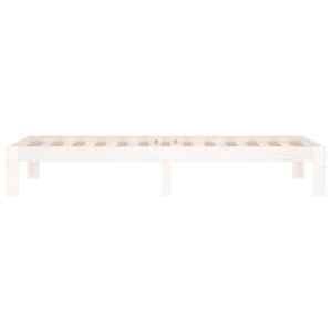 Rám postele bílý masivní dřevo 75 x 190 cm malé jednolůžko - obrázek 5