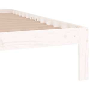 Rám postele bílý masivní dřevo 75 x 190 cm malé jednolůžko - obrázek 6