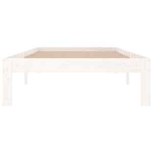 Rám postele bílý masivní dřevo 90 x 190 cm jednolůžko - obrázek 4