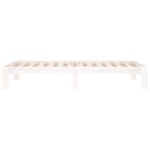 Rám postele bílý masivní dřevo 90 x 190 cm jednolůžko - obrázek 5