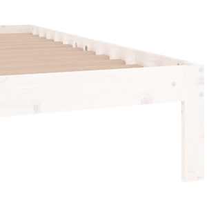Rám postele bílý masivní dřevo 90 x 190 cm jednolůžko - obrázek 6