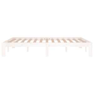 Rám postele bílý masivní dřevo 135 x 190 cm dvojlůžko - obrázek 5