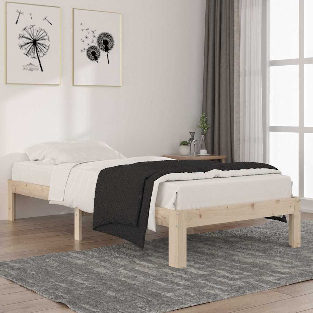 vidaXL Rama ��ka, lite drewno sosnowe, 90 x 200 cm