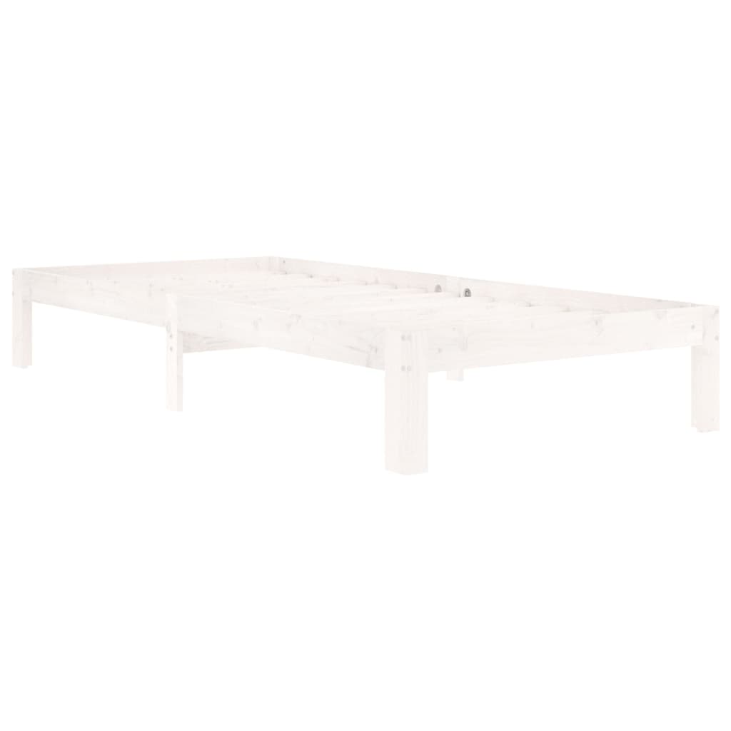 

vidaXL Bedframe massief grenenhout wit 90x200 cm