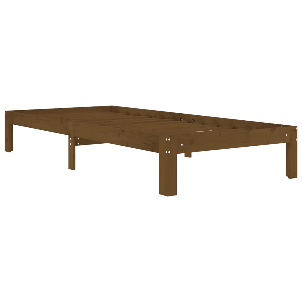 

vidaXL Bedframe massief grenenhout honingbruin 90x200 cm