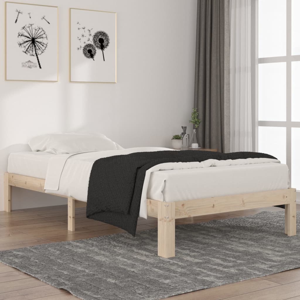 vidaXL Rama ��ka, lite drewno sosnowe, 100 x 200 cm