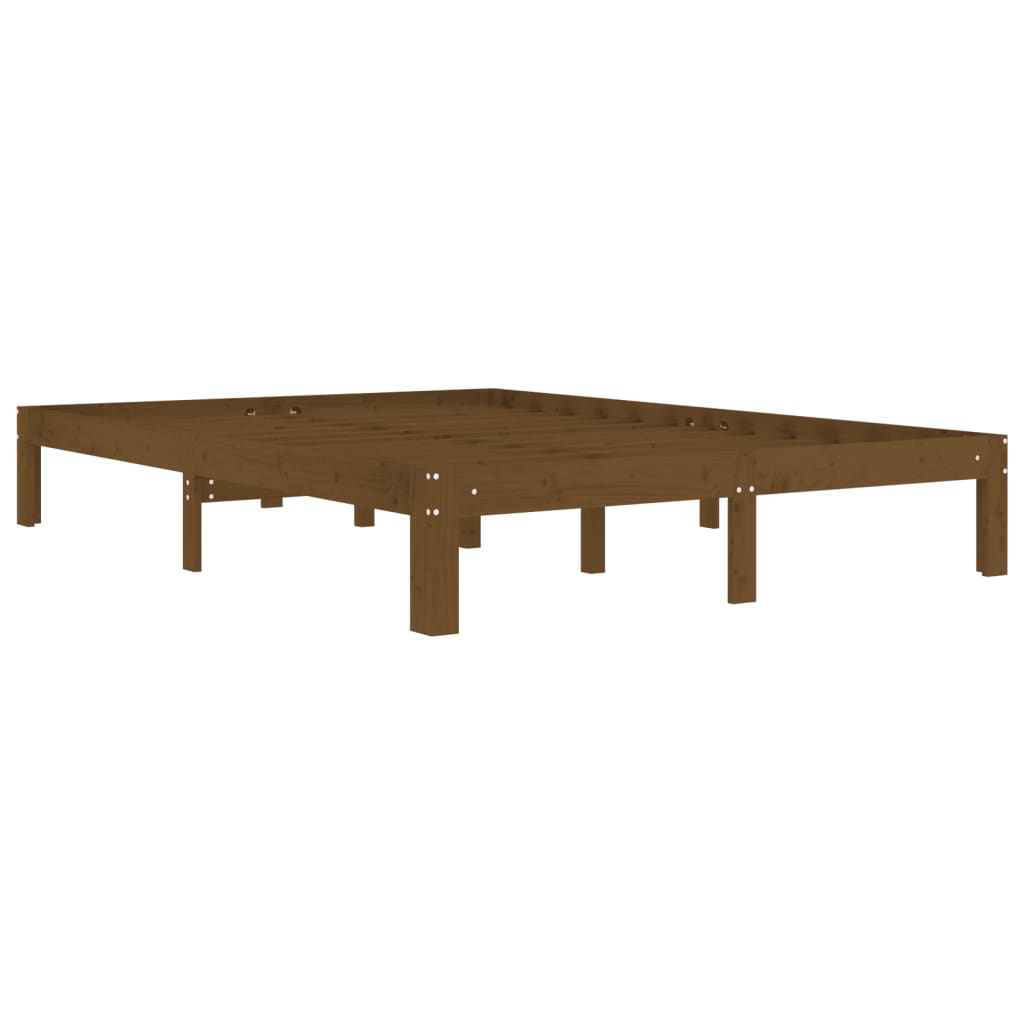 

vidaXL Bedframe massief grenenhout honingbruin 140x200 cm