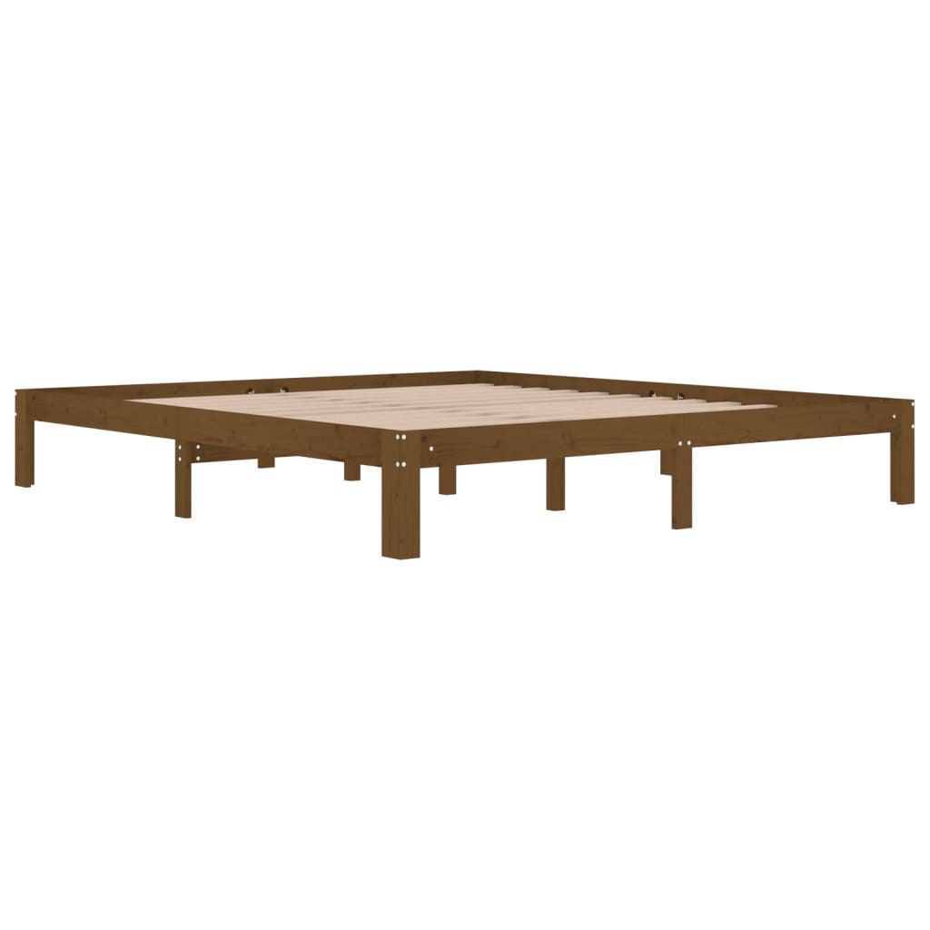 

vidaXL Bedframe massief hout honingbruin 180x200 cm 6FT Super King