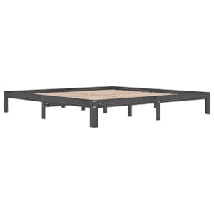 Rám postele šedý masivní borovice 200 x 200 cm - obrázek 3