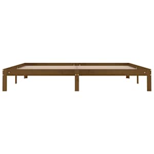 Rám postele medově hnědý masivní borovice 200 x 200 cm - obrázek 4