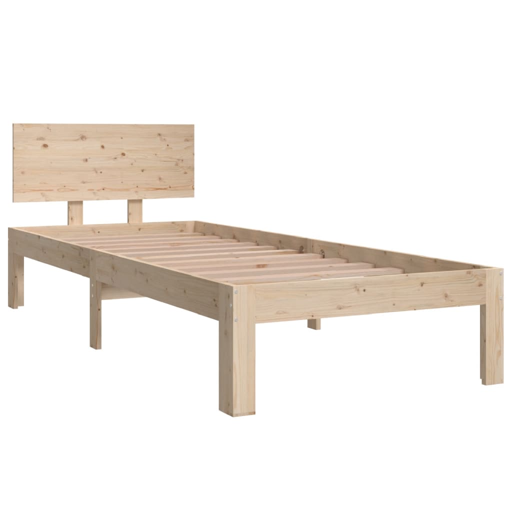 vidaXL Bedframe massief hout 75x190 cm afbeelding