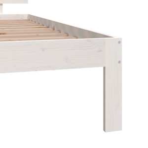 Rám postele bílý masivní dřevo 75 x 190 cm malé jednolůžko - obrázek 6
