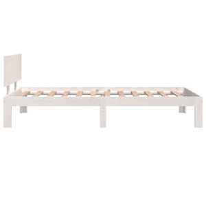 Rám postele bílý masivní dřevo 90 x 190 cm jednolůžko - obrázek 5