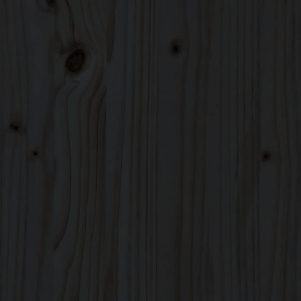  Posteľný rám čierny masívne drevo 90x190 cm 3FT jednolôžko