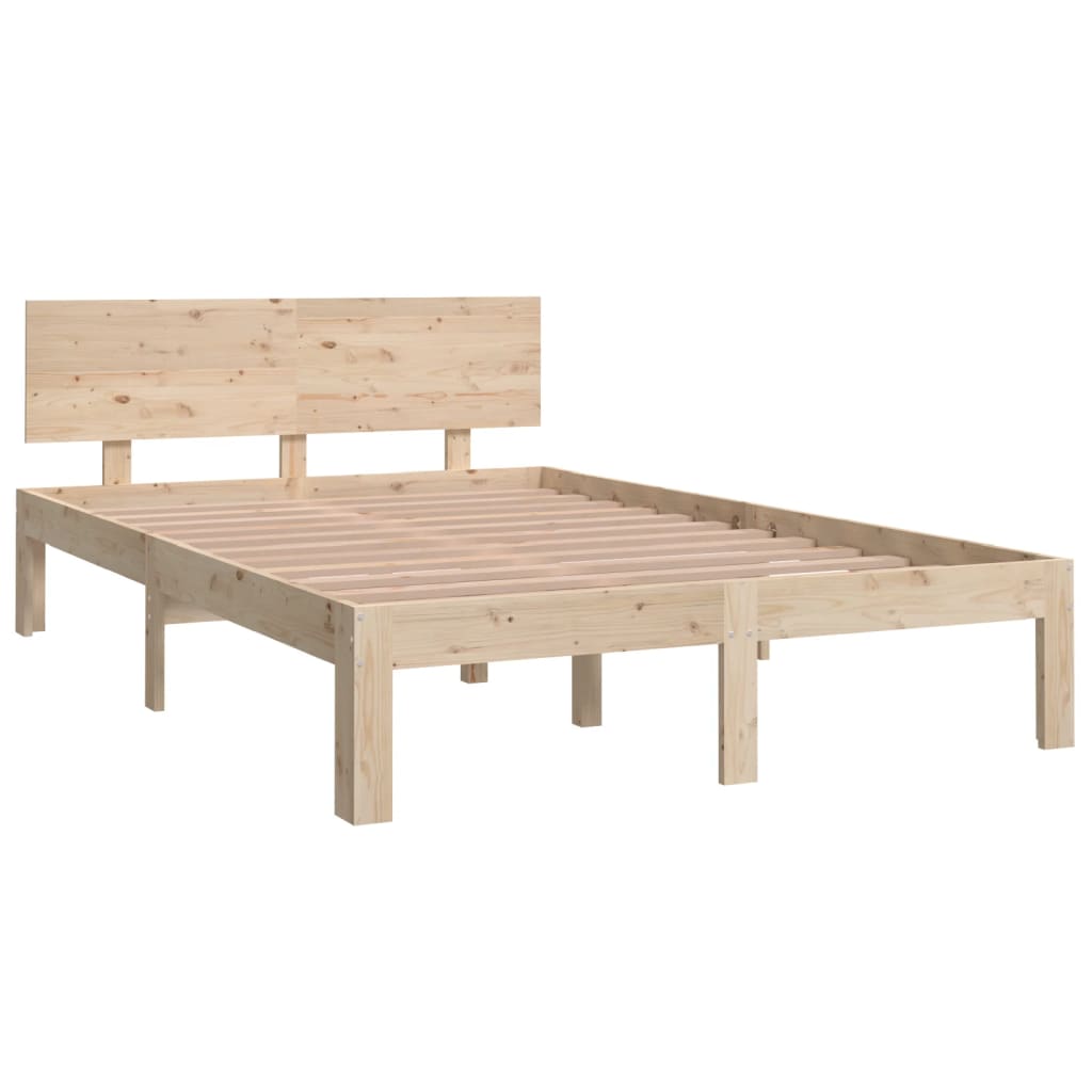 vidaXL Bedframe massief hout 120x190 cm afbeelding