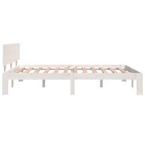 Rám postele bílý masivní dřevo 135 x 190 cm dvojlůžko - obrázek 5
