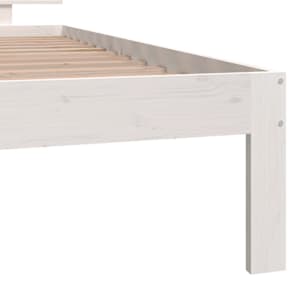 Rám postele bílý masivní borovice 100 x 200 cm - obrázek 6