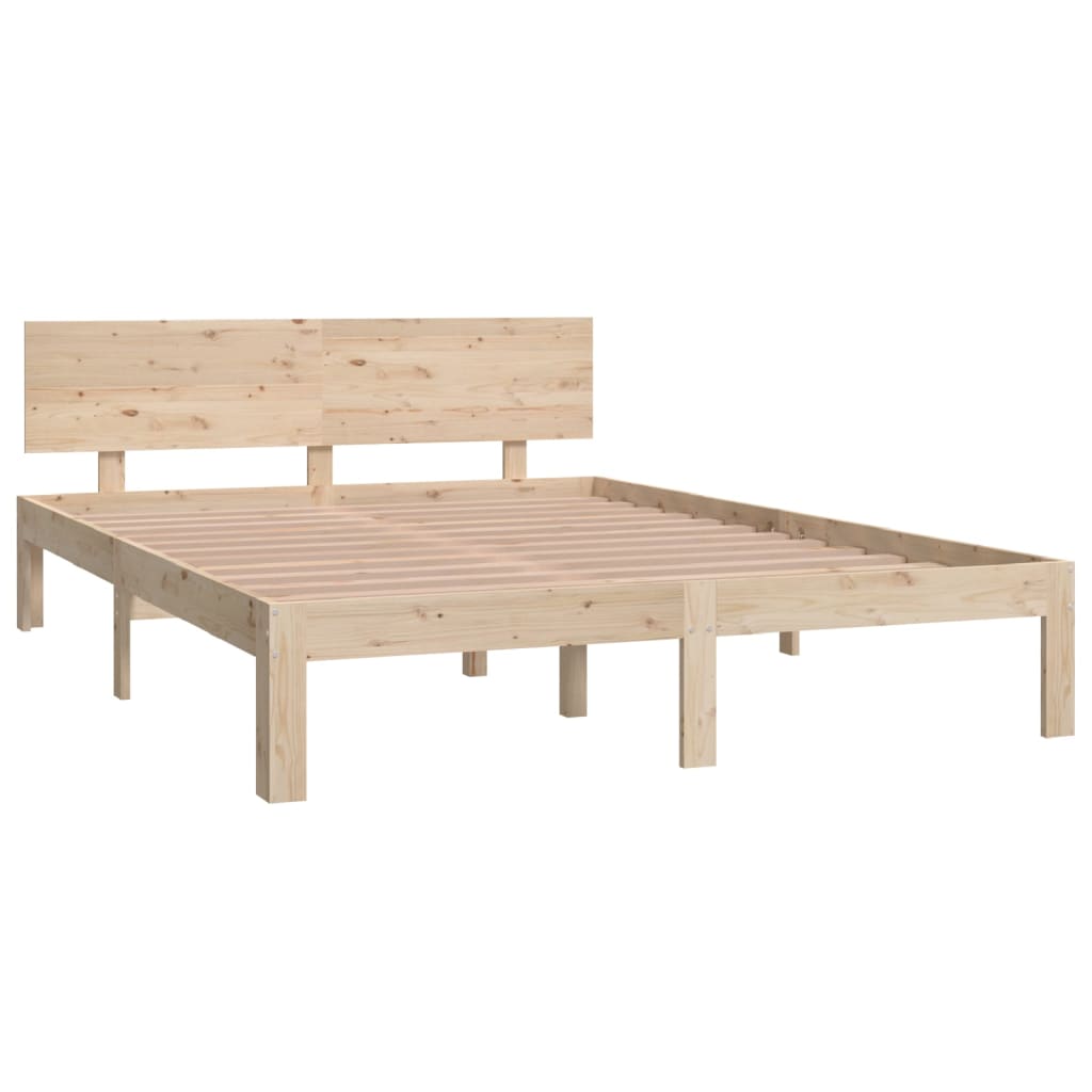 vidaXL Bedframe massief grenenhout 140x200 cm afbeelding