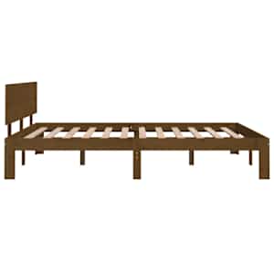 Rám postele medově hnědý masivní dřevo 150 x 200 cm King Size - obrázek 5