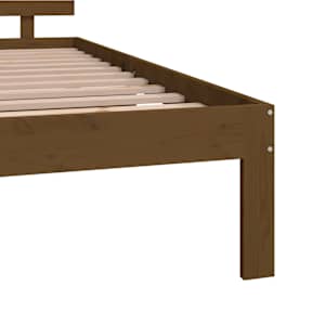 Rám postele medově hnědý masivní dřevo 150 x 200 cm King Size - obrázek 6
